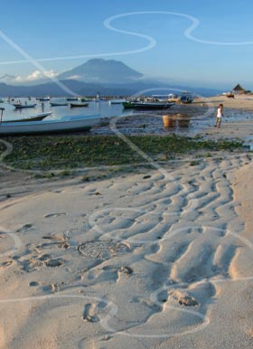 Calming beach scene